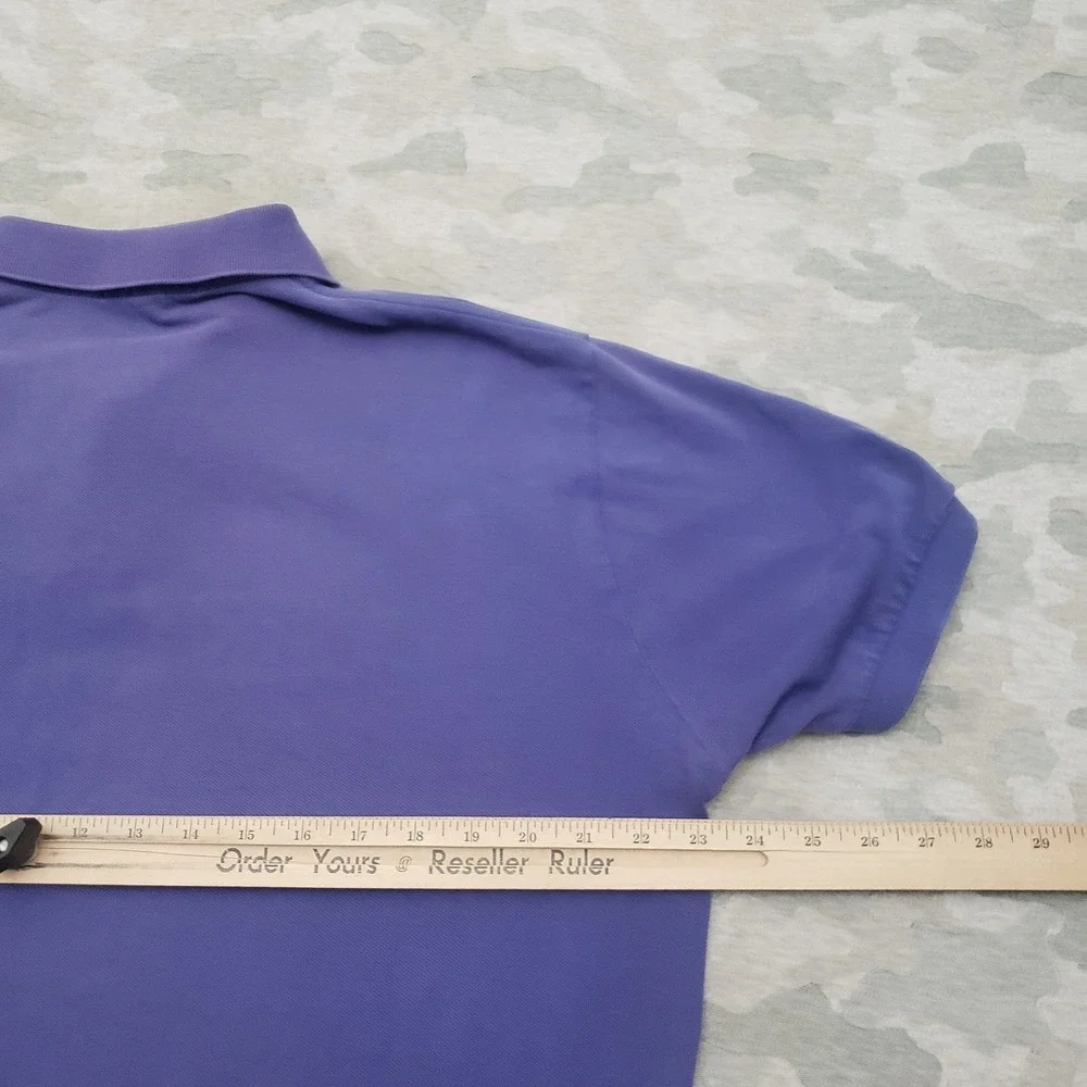 Vintage Polo Ralph Lauren Polo Shirt Mens Large Purple Short Sleeve Small Pony